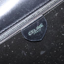 CELINE Hand Bag Leather Black Gold Auth ep13883-16