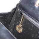 CELINE Hand Bag Leather Black Gold Auth ep13883-20