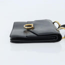 CELINE Hand Bag Leather Black Gold Auth ep13883-4