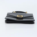 CELINE Hand Bag Leather Black Gold Auth ep13883-9