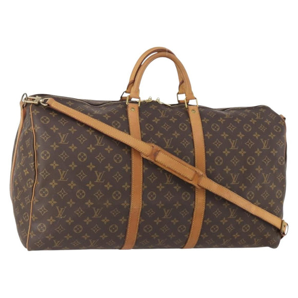 LOUIS VUITTON Monogram Keepall Bandouliere 60 Boston Bag M41412 LV Auth ep13887