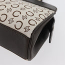 CELINE C Macadam Canvas Hand Bag White Gold Auth ep13890A-11