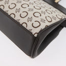 CELINE C Macadam Canvas Hand Bag White Gold Auth ep13890A-13
