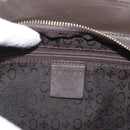 CELINE C Macadam Canvas Hand Bag White Gold Auth ep13890A-15