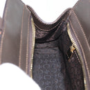CELINE C Macadam Canvas Hand Bag White Gold Auth ep13890A-18