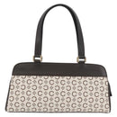 CELINE C Macadam Canvas Hand Bag White Gold Auth ep13890A-2