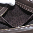 CELINE C Macadam Canvas Hand Bag White Gold Auth ep13890A-20