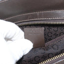 CELINE C Macadam Canvas Hand Bag White Gold Auth ep13890A-21