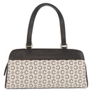 CELINE C Macadam Canvas Hand Bag White Gold Auth ep13890A-3
