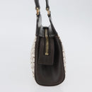CELINE C Macadam Canvas Hand Bag White Gold Auth ep13890A-4