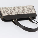 CELINE C Macadam Canvas Hand Bag White Gold Auth ep13890A-6