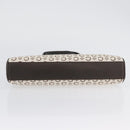 CELINE C Macadam Canvas Hand Bag White Gold Auth ep13890A-9