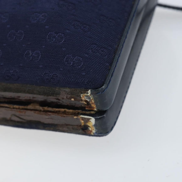 GUCCI Micro GG Supreme Shoulder Bag Navy Gold Auth ep13891