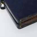 GUCCI Micro GG Supreme Shoulder Bag Navy Gold Auth ep13891-11