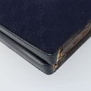GUCCI Micro GG Supreme Shoulder Bag Navy Gold Auth ep13891-13