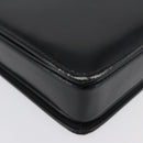 GUCCI Hand Bag Leather Black Gold Auth ep13892-8