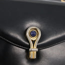 GUCCI Hand Bag Leather Black Gold Auth ep13892-19