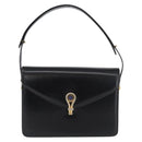 GUCCI Hand Bag Leather Black Gold Auth ep13892-13
