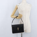GUCCI Hand Bag Leather Black Gold Auth ep13892-28