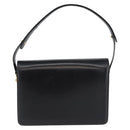 GUCCI Hand Bag Leather Black Gold Auth ep13892-2