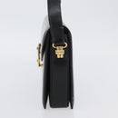 GUCCI Hand Bag Leather Black Gold Auth ep13892-3