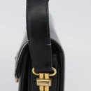GUCCI Hand Bag Leather Black Gold Auth ep13892-4