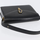 GUCCI Hand Bag Leather Black Gold Auth ep13892-14