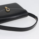 GUCCI Hand Bag Leather Black Gold Auth ep13892-7
