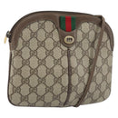GUCCI GG Supreme Web Sherry Line Bag PVC Beige Gold 904 02 047 Auth ep13893-1