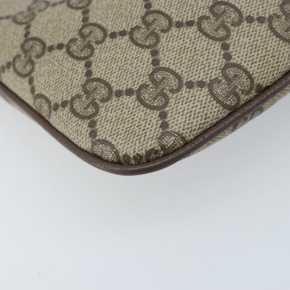 GUCCI GG Supreme Web Sherry Line Bag PVC Beige Gold 904 02 047 Auth ep13893