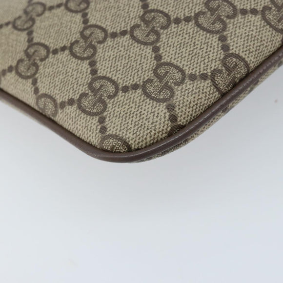 GUCCI GG Supreme Web Sherry Line Bag PVC Beige Gold 904 02 047 Auth ep13893