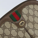 GUCCI GG Supreme Web Sherry Line Bag PVC Beige Gold 904 02 047 Auth ep13893-18
