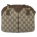 GUCCI GG Supreme Web Sherry Line Bag PVC Beige Gold 904 02 047 Auth ep13893-2