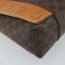 CELINE Macadam Canvas Hand Bag PVC Leather Brown Gold Auth ep13894A-9