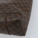 CELINE Macadam Canvas Hand Bag PVC Leather Brown Gold Auth ep13894A-15