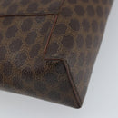CELINE Macadam Canvas Hand Bag PVC Leather Brown Gold Auth ep13894A-16