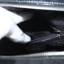 GUCCI Bamboo Hand Bag Patent leather Black Silver 000 270 0323 Auth ep13896-11