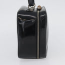 GUCCI Bamboo Hand Bag Patent leather Black Silver 000 270 0323 Auth ep13896-4