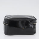 GUCCI Bamboo Hand Bag Patent leather Black Silver 000 270 0323 Auth ep13896-5