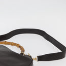 GUCCI Bamboo Shoulder Bag Leather 2way Brown Gold 001 1577 Auth ep13897-15