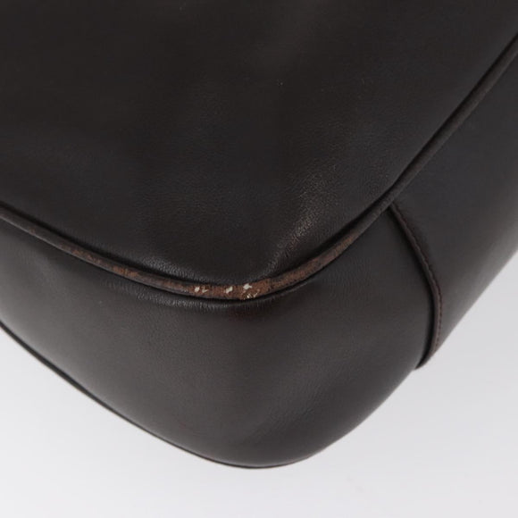 GUCCI Bamboo Shoulder Bag Leather 2way Brown Gold 001 1577 Auth ep13897