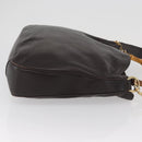 GUCCI Bamboo Shoulder Bag Leather 2way Brown Gold 001 1577 Auth ep13897-3