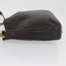 GUCCI Bamboo Shoulder Bag Leather 2way Brown Gold 001 1577 Auth ep13897-4