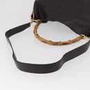 GUCCI Bamboo Shoulder Bag Leather 2way Brown Gold 001 1577 Auth ep13897-8