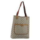 GUCCI GG Supreme Web Sherry Line Tote Bag PVC Beige 39 002 4487 Auth ep13898-1