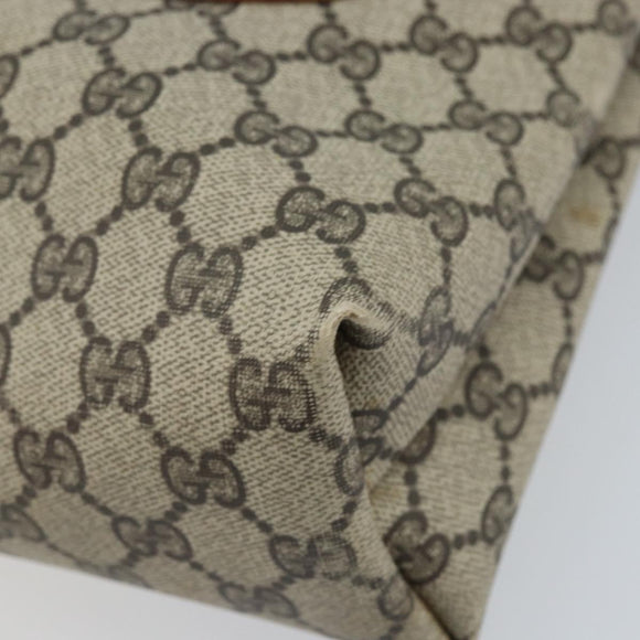 GUCCI GG Supreme Web Sherry Line Tote Bag PVC Beige 39 002 4487 Auth ep13898