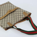 GUCCI GG Supreme Web Sherry Line Tote Bag PVC Beige 39 002 4487 Auth ep13898-6