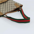 GUCCI GG Supreme Web Sherry Line Tote Bag PVC Beige 39 002 4487 Auth ep13898-7