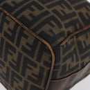 FENDI Zucca Canvas Vanity Hand Bag Black Brown Auth ep13903-15