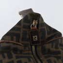 FENDI Zucca Canvas Vanity Hand Bag Black Brown Auth ep13903-19